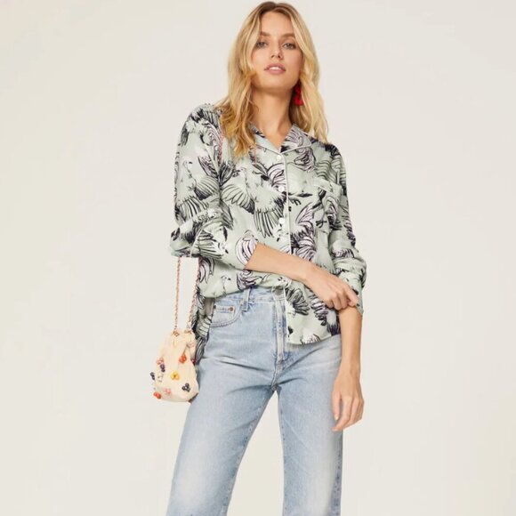 RACHEL ANTONOFF Lamont Silk Shirt Size XS - Picture 2 of 3